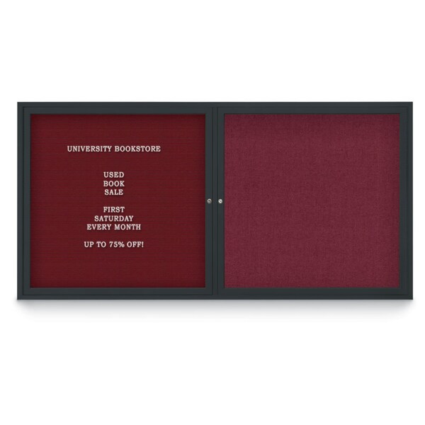Corkboard, 72"x36", Deep Burgundy/Satin